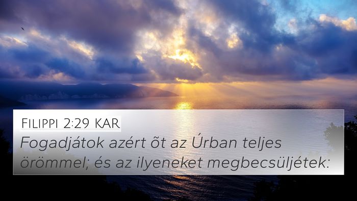 Filippi 2:29 KAR Bible Verse Image