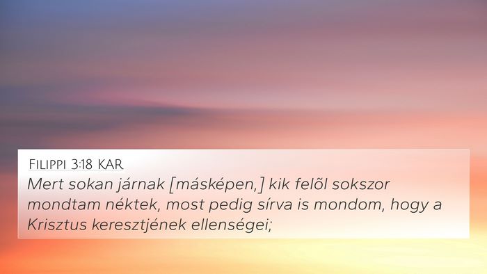 Filippi 3:18 KAR Bible Verse Image