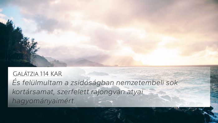 Galátzia 1:14 KAR Bible Verse Image