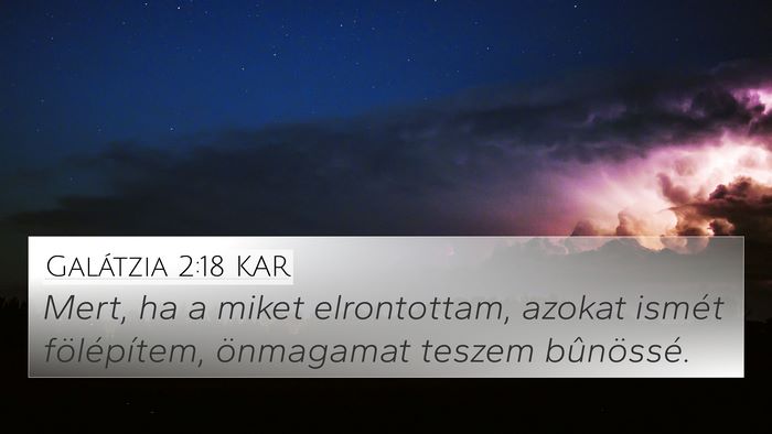 Galátzia 2:18 KAR Bible Verse Image