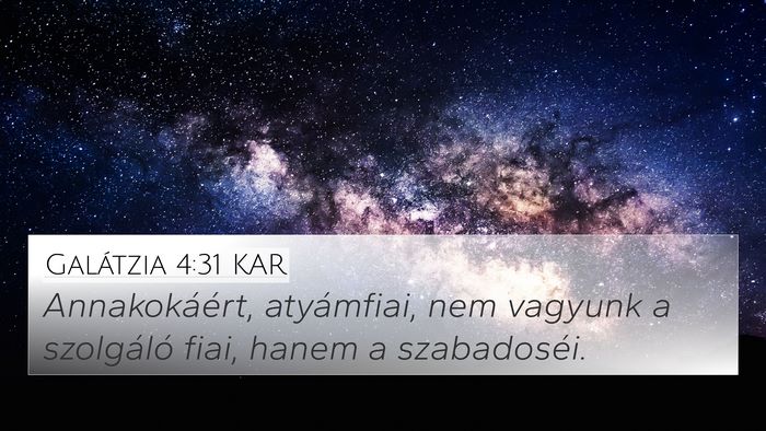 Galátzia 4:31 KAR Bible Verse Image