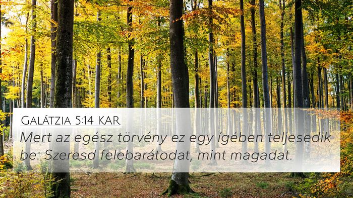 Galátzia 5:14 KAR Bible Verse Image
