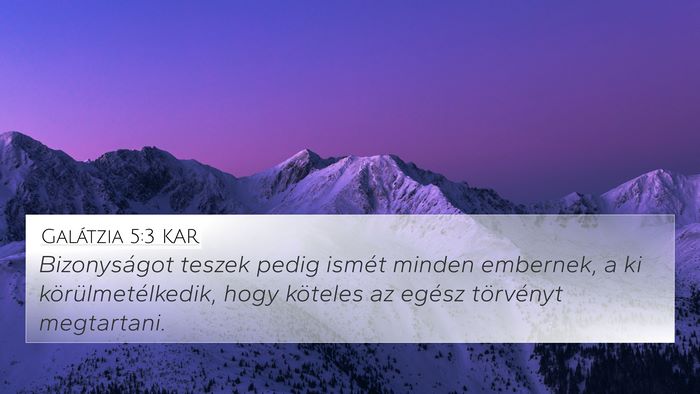 Galátzia 5:3 KAR Bible Verse Image