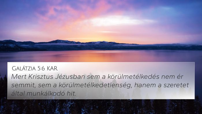Galátzia 5:6 KAR Bible Verse Image