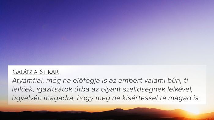 Galátzia 6:1 KAR Bible Verse Image