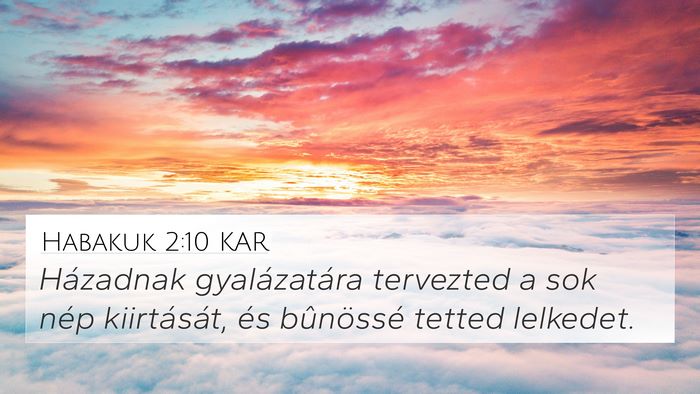Habakuk 2:10 KAR Bible Verse Image