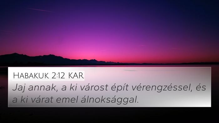 Habakuk 2:12 KAR Bible Verse Image