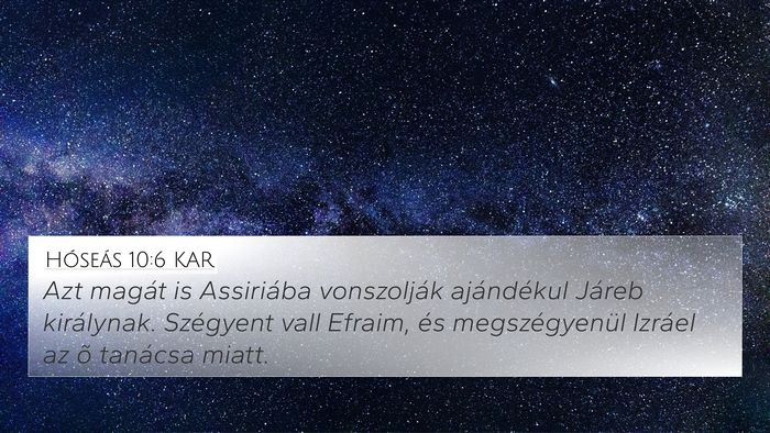 Hóseás 10:6 KAR Bible Verse Image