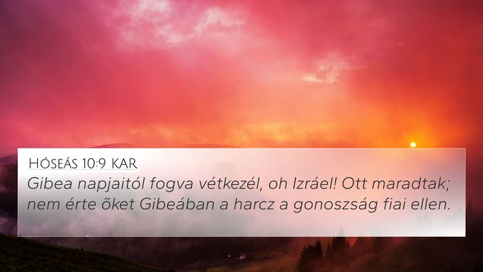 Hóseás 10:9 KAR Bible Verse Image
