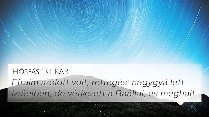 Hóseás 13:1 KAR Bible Verse Image