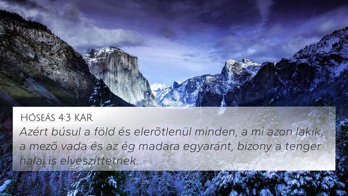 Hóseás 4:3 KAR Bible Verse Image