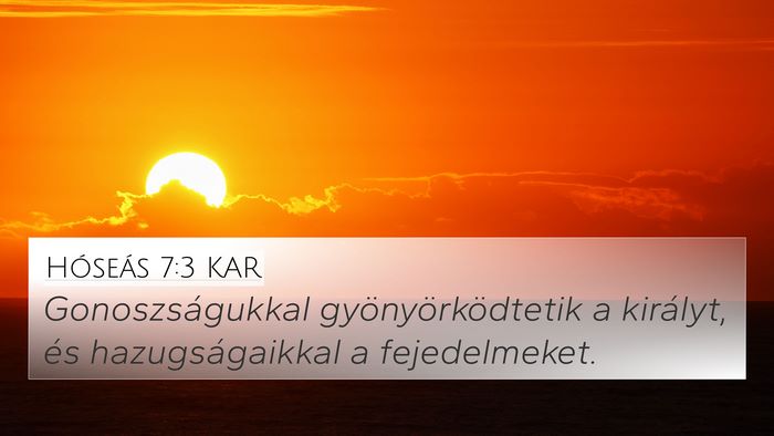 Hóseás 7:3 KAR Bible Verse Image
