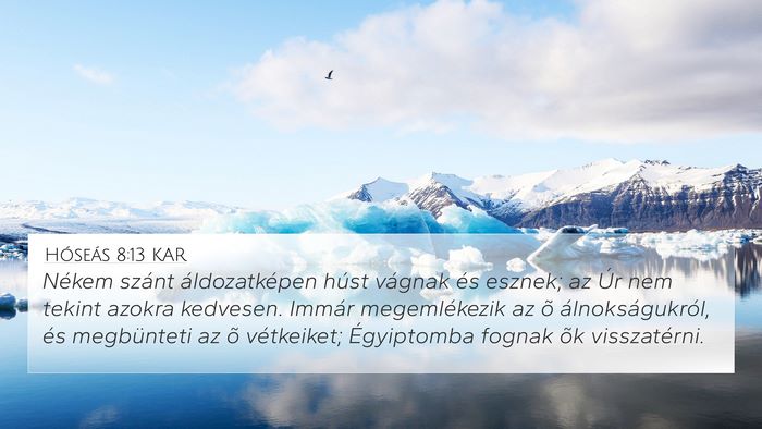 Hóseás 8:13 KAR Bible Verse Image