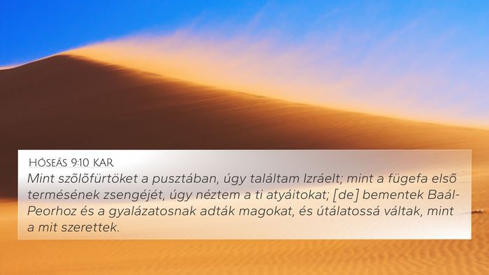 Hóseás 9:10 KAR Bible Verse Image