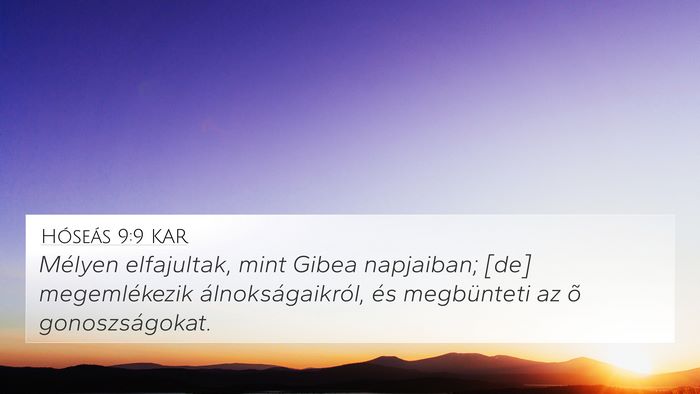 Hóseás 9:9 KAR Bible Verse Image