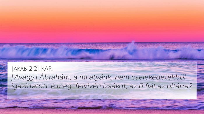 Jakab 2:21 KAR Bible Verse Image