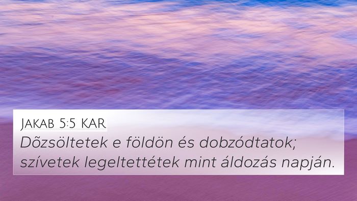 Jakab 5:5 KAR Bible Verse Image