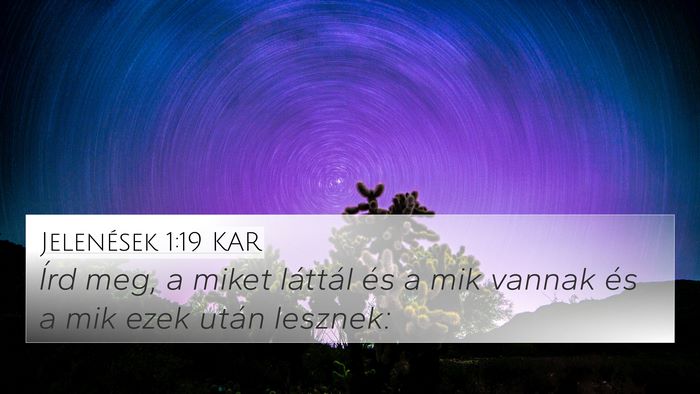 Jelenések 1:19 KAR Bible Verse Image