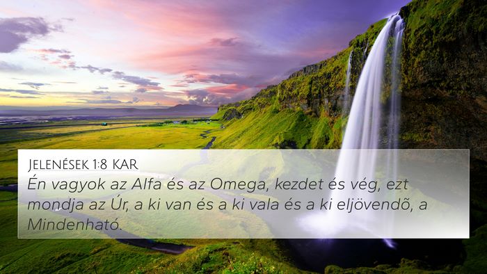 Jelenések 1:8 KAR Bible Verse Image