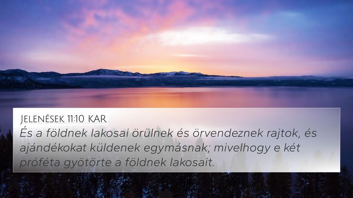 Jelenések 11:10 KAR Bible Verse Image