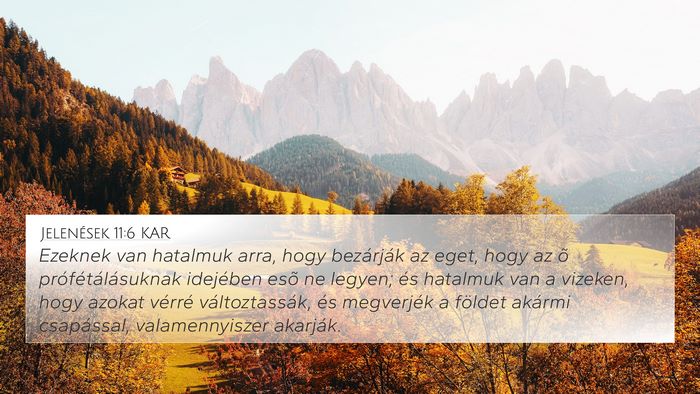 Jelenések 11:6 KAR Bible Verse Image