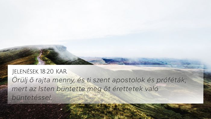 Jelenések 18:20 KAR Bible Verse Image