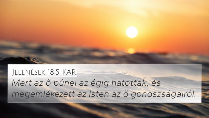 Jelenések 18:5 KAR Bible Verse Image