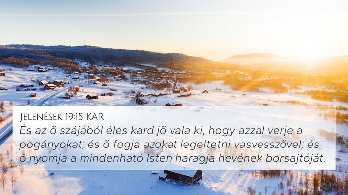 Jelenések 19:15 KAR Bible Verse Image