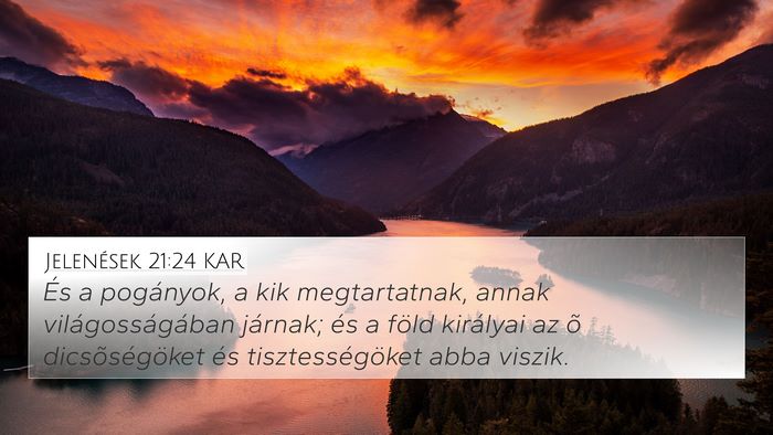 Jelenések 21:24 KAR Bible Verse Image