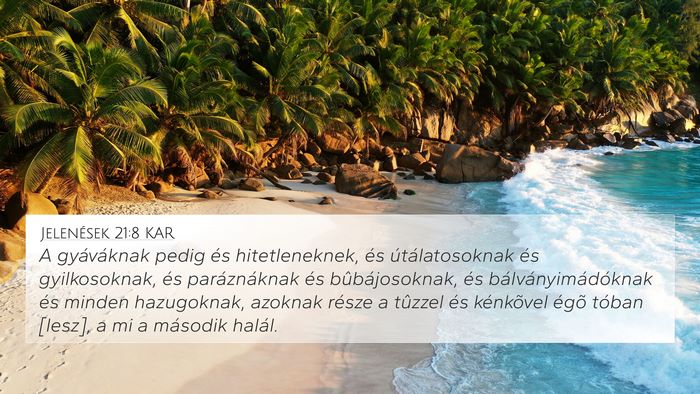 Jelenések 21:8 KAR Bible Verse Image