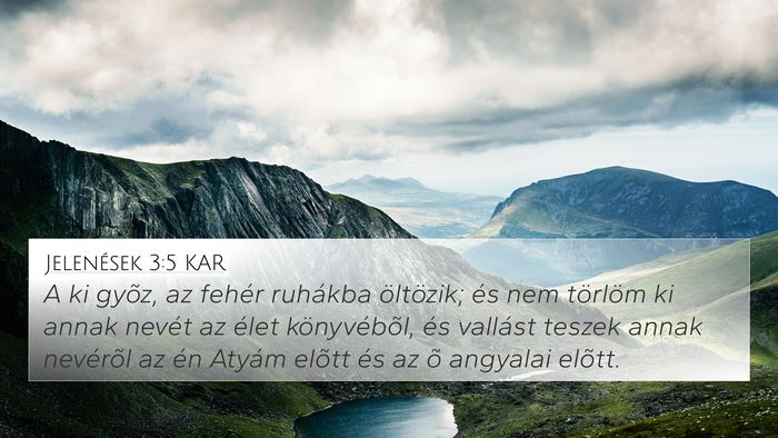 Jelenések 3:5 KAR Bible Verse Image