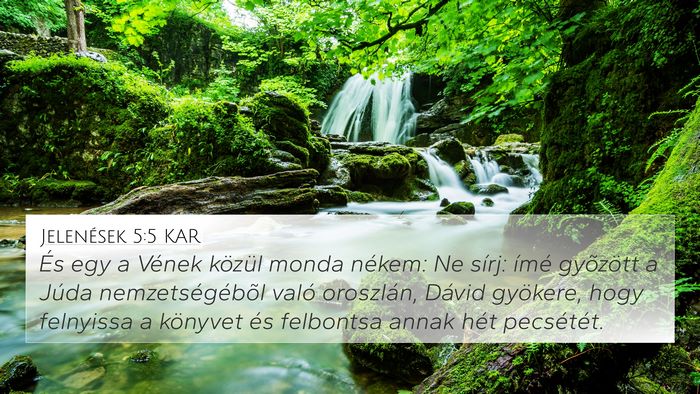 Jelenések 5:5 KAR Bible Verse Image