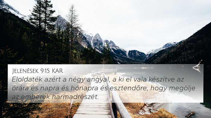 Jelenések 9:15 KAR Bible Verse Image