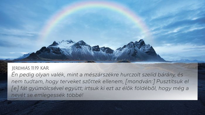 Jeremiás 11:19 KAR Bible Verse Image