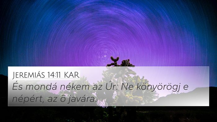 Jeremiás 14:11 KAR Bible Verse Image