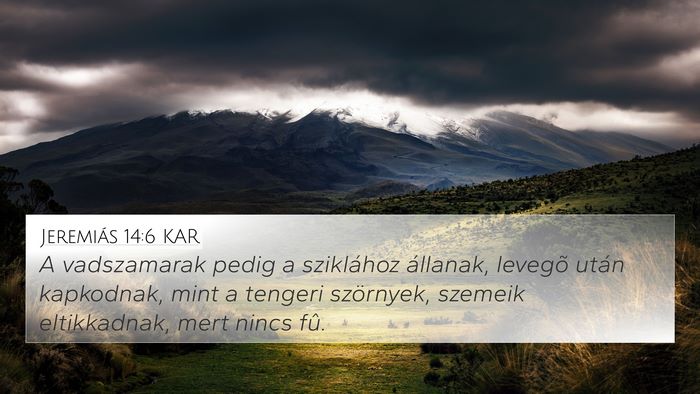 Jeremiás 14:6 KAR Bible Verse Image
