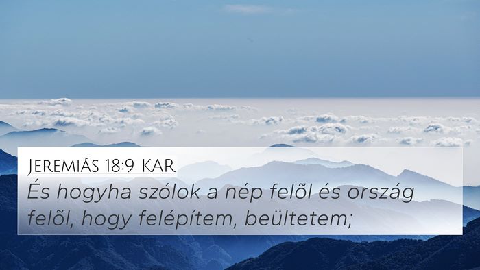Jeremiás 18:9 KAR Bible Verse Image