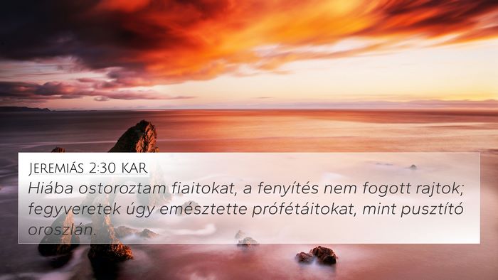 Jeremiás 2:30 KAR Bible Verse Image