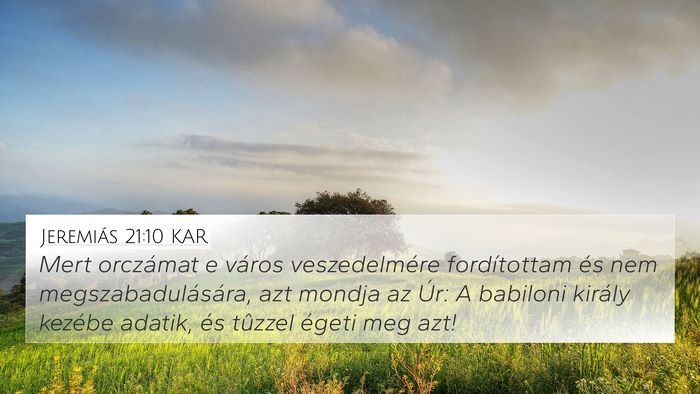 Jeremiás 21:10 KAR Bible Verse Image
