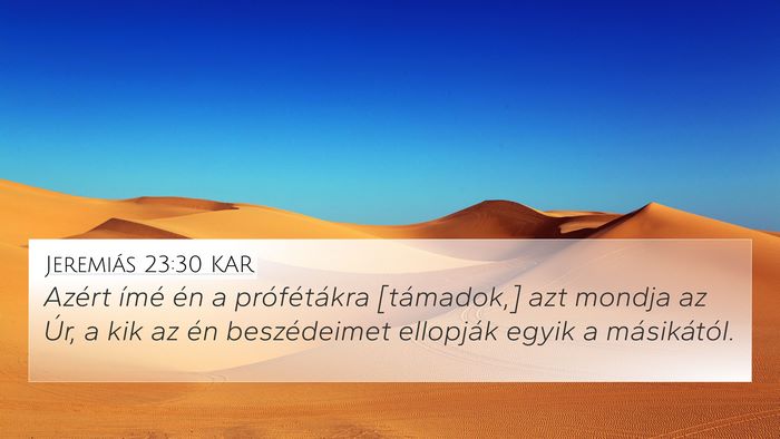 Jeremiás 23:30 KAR Bible Verse Image