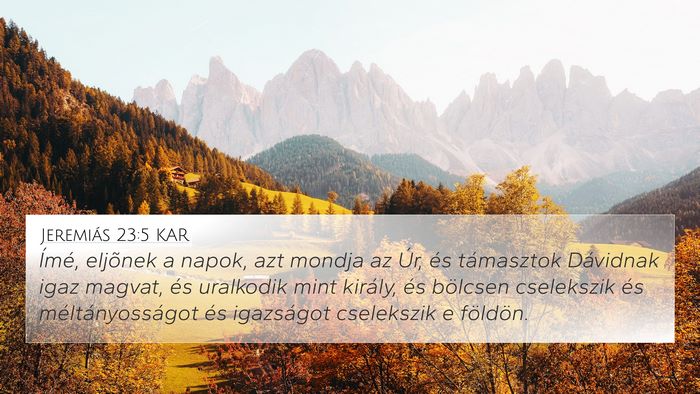 Jeremiás 23:5 KAR Bible Verse Image