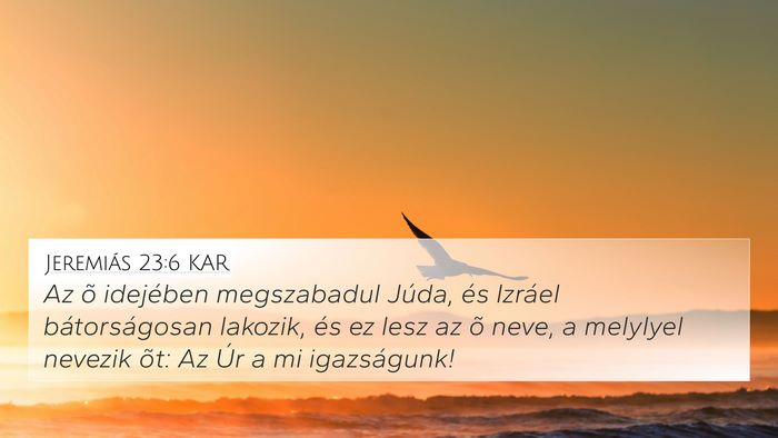 Jeremiás 23:6 KAR Bible Verse Image