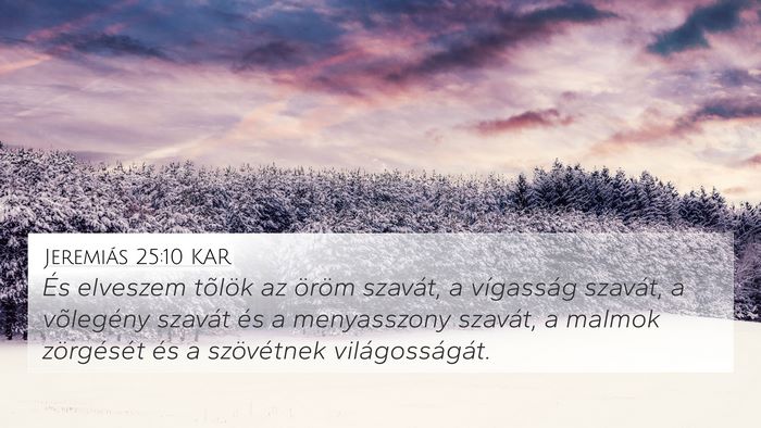 Jeremiás 25:10 KAR Bible Verse Image