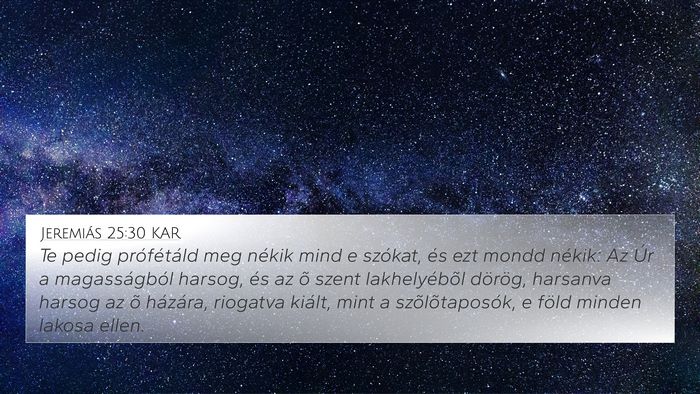 Jeremiás 25:30 KAR Bible Verse Image
