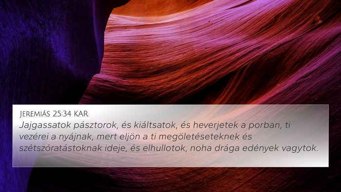 Jeremiás 25:34 KAR Bible Verse Image