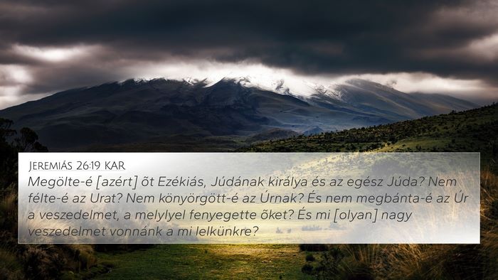 Jeremiás 26:19 KAR Bible Verse Image