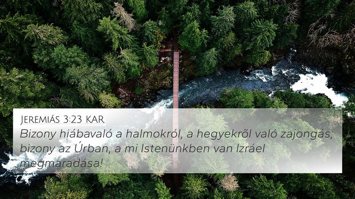 Jeremiás 3:23 KAR Bible Verse Image