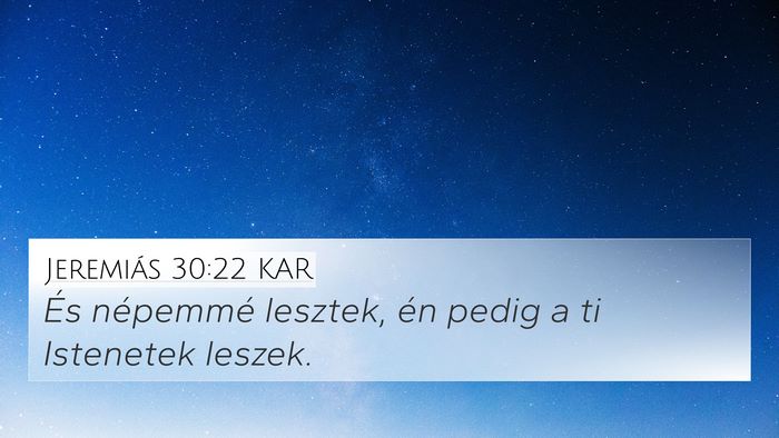 Jeremiás 30:22 KAR Bible Verse Image