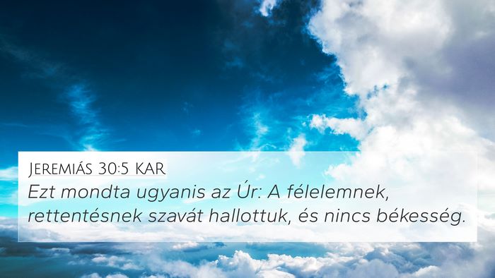 Jeremiás 30:5 KAR Bible Verse Image