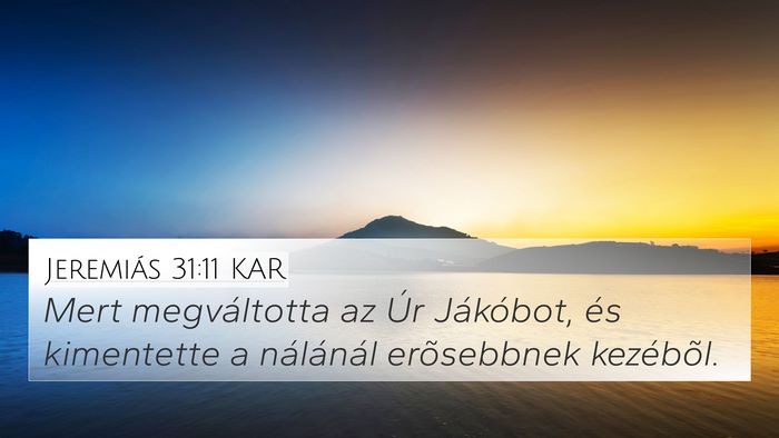 Jeremiás 31:11 KAR Bible Verse Image